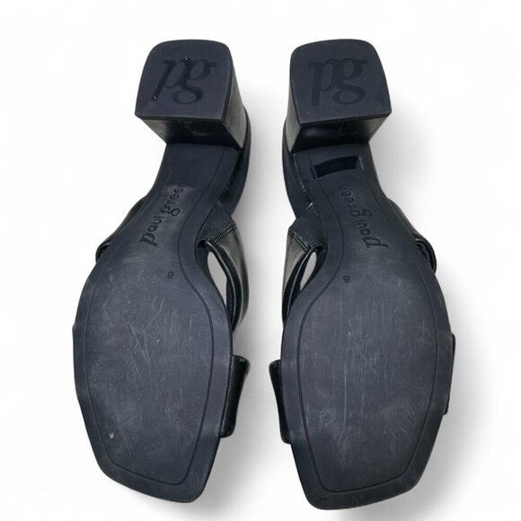 Paul Green Black Leather Low Heel Lauren Sandal - UK 6, US 8.5 - Picture 8 of 13